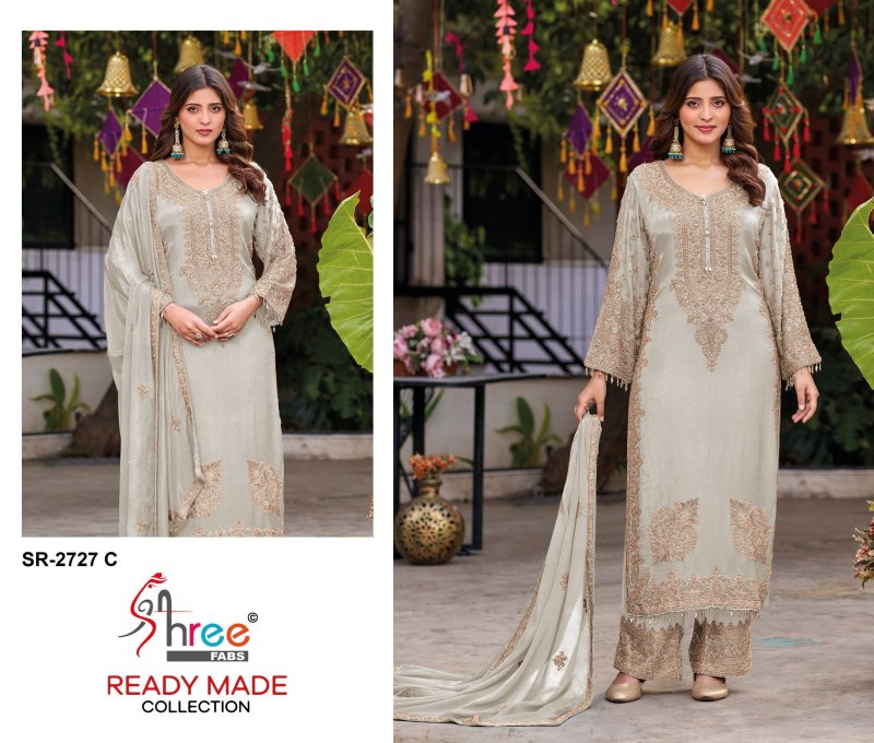 Sr 2727 A To D By Shree Viscose Tissue Readymade Pakistani Suits 